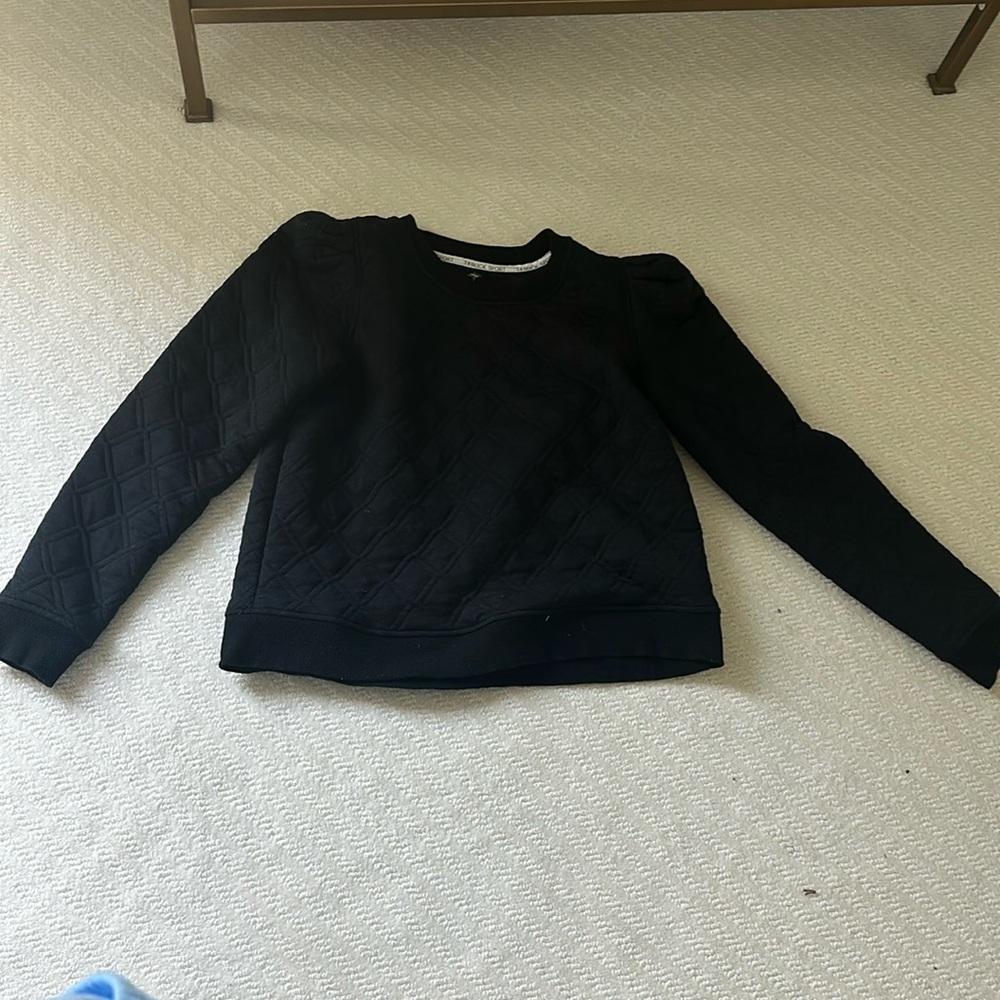 Tuckernuck Black Puff Sleeve Campbell Pullover Tnuck Sport Size Small